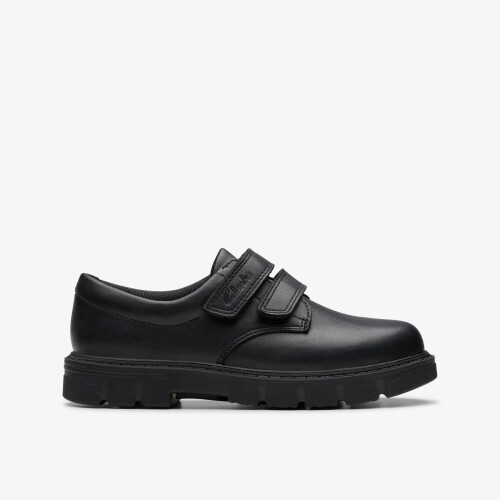 Clarks (Fit Type[Shoes], Shoe Size) Lorcam Loop K Black Leather