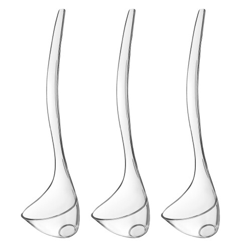 3Pcs Transparent Ladle Multipurpose Long Handle for Soup Sauce