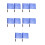 10Pièces Drapeaux Signal Main Bleu Pour Entraînement 1