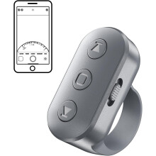 Oppladbar telefonkamera-ringfjernkontroll med zoom