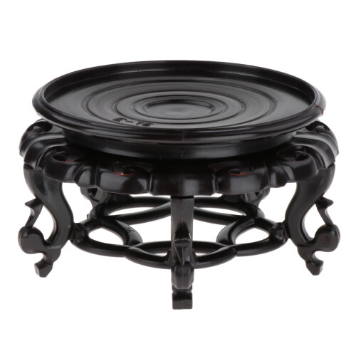 PET-fiskeskålsstativ rund displayholder sort