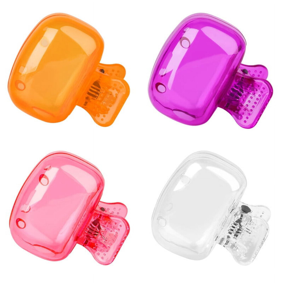 4-Pack Toothbrush Head Covers Â Plastic, Assorted Colors Orange/Purple/Pink 9450273218373