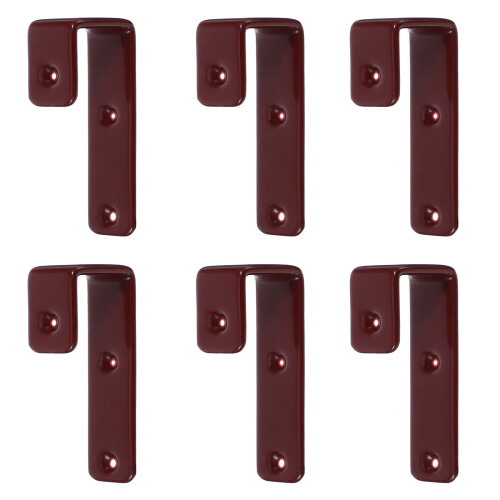 6Pcs Heavy Duty Coffee Bunk Bed Ladder Brackets with Rubberized Hooks