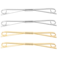 4Pcs Copper Collar Bar Clips Shirt Tie Pins for Cardigan and Sweater