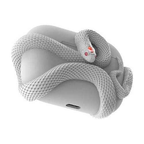 Capa protetora 3D em formato de cobra para AirPods Pro 2, Pro e 3.