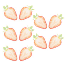 10Pcs Acrylic Strawberry Bookmarks Red Fruit Slice Office Page Markers