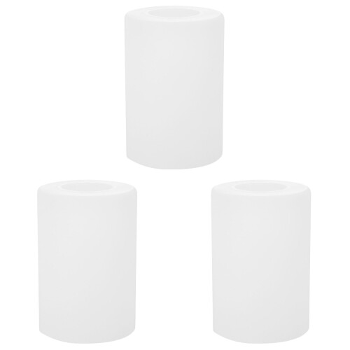 3Pcs White Glass Lamp Shade Covers for Modern Decorative Lighting