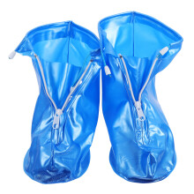 4Paires Couvre-Bottes Zip Large Adulte Bleu Repliable