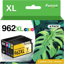 Cartuchos de tinta 962XL de alto rendimiento, paquete de 4 para OfficeJet Pro