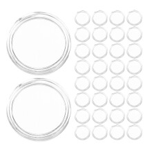 200Pcs Clear Acrylic Coin Protectors Coin Storage Box for Home Use