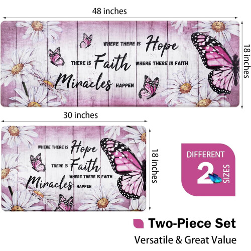 Ensemble de 2 tapis anti-fatigue Butterfly Kitchen 1