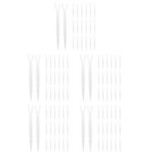 500Pcs White Plastic Beauty Tweezers Eyelid Tape Helper Y-Fork Design