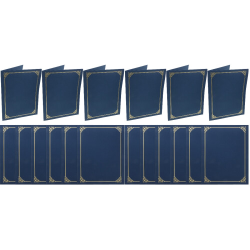 20Pcs Dark Blue Document Holders Paper Certificate and Diploma Covers