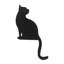Silhueta de gato para decoração de parede, ideal para amantes de gatos.