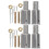 1Set Silver Metal Threaded Pole Tip for Broom Handle Replacement Kit 1