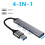 USB 3.0-hub met 4 poorten, slanke aluminium mini-versie 1