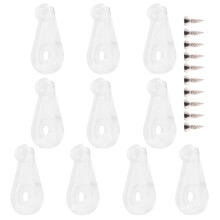60Pcs White Mirror Holder Clips for Glass Acrylic Wood Panels Home Use