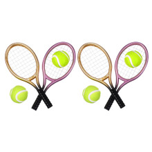 2Ensemble Mini Raquettes Tennis Plastique Accessoires Décor