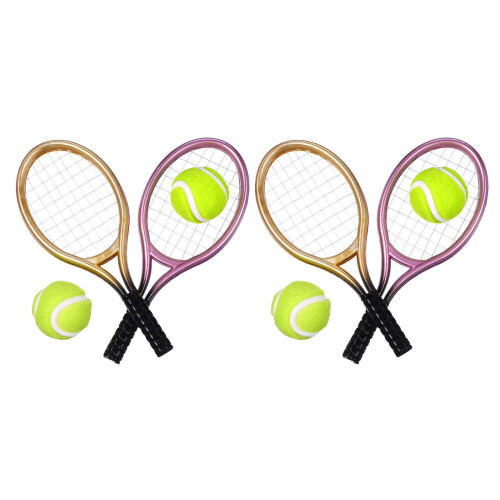 2Ensemble Mini Raquettes Tennis Plastique Accessoires Décor