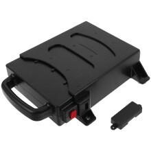 Black Plastic Wheelchair Battery Carrier Case Side Mount Storage
