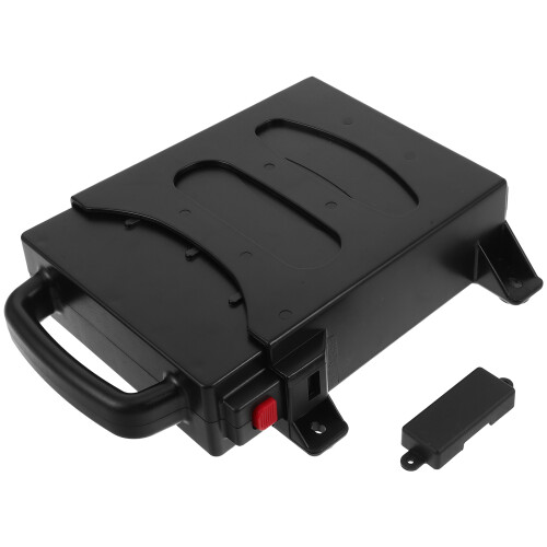 Black Plastic Wheelchair Battery Carrier Case Side Mount Storage