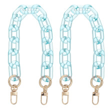 2Pcs Light Green Acrylic Crossbody Bag Chain Lightweight Handbag Strap