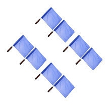 8Pcs Blue Referee Flags Durable Cloth Hand Signals for Sports Training
