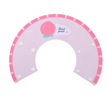 Collier Chat Rose En Feutre Ajustable Protection Après Chirurgie