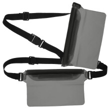 4Pièces Ceinture Étanche Téléphone PVC Noir Usage