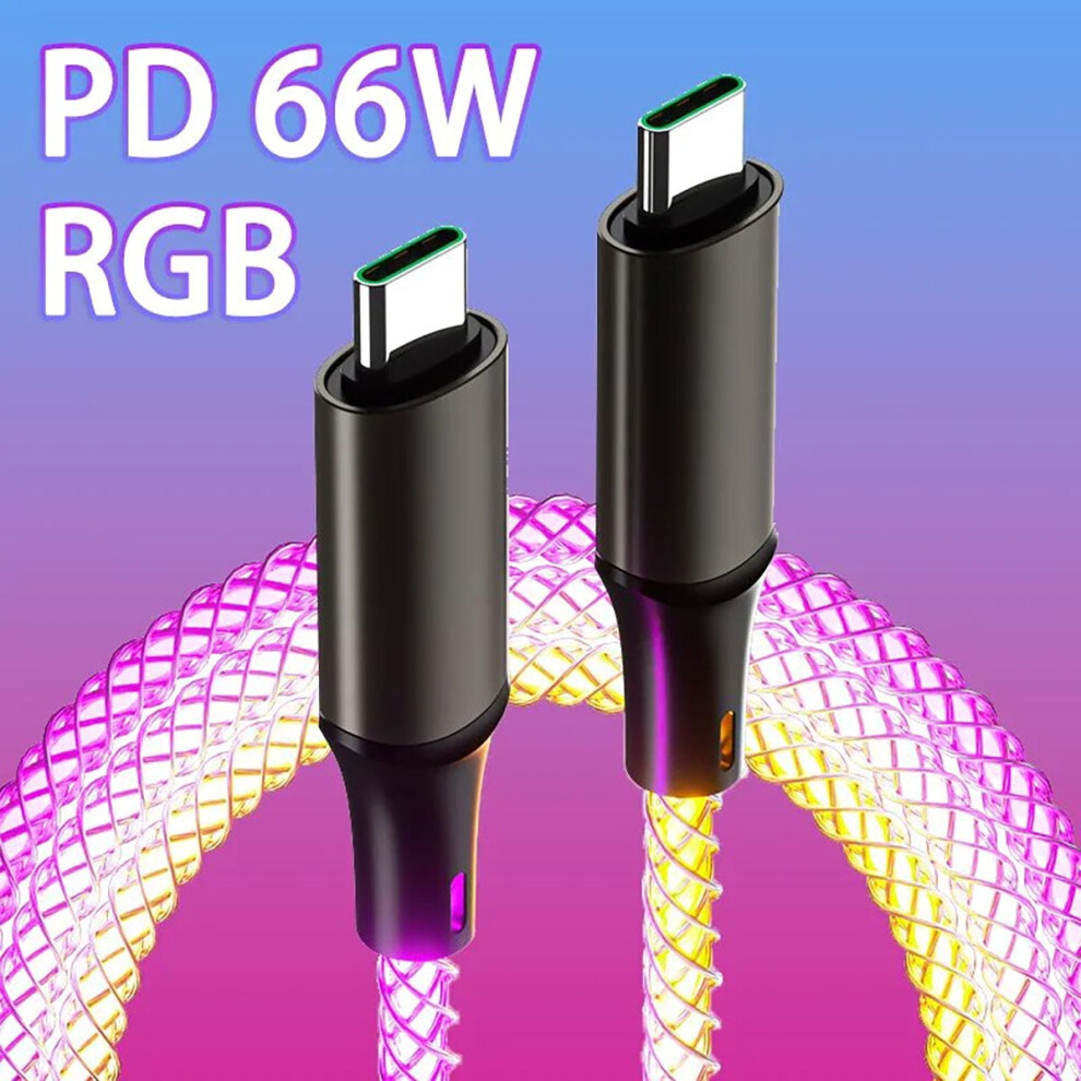 Usb-C To Usb-C Pd Charging Cable 3.3 Ft 66W Light 938499953319