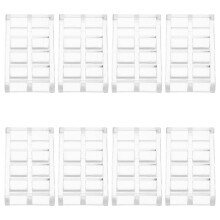 8Pcs Clear Plastic Spacer Blocks for Pleated Drapes and Window Shades