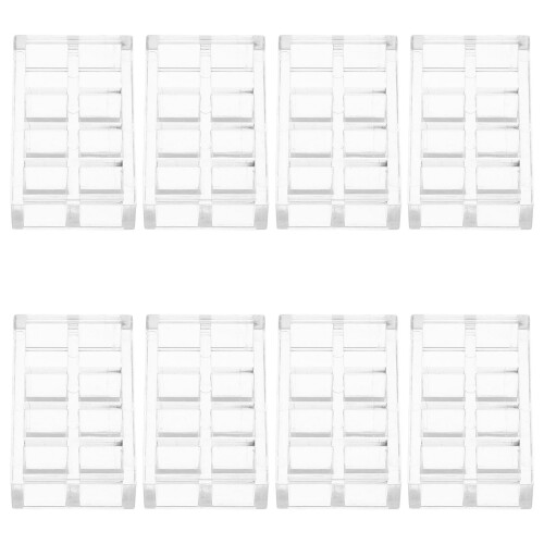 8Pcs Clear Plastic Spacer Blocks for Pleated Drapes and Window Shades