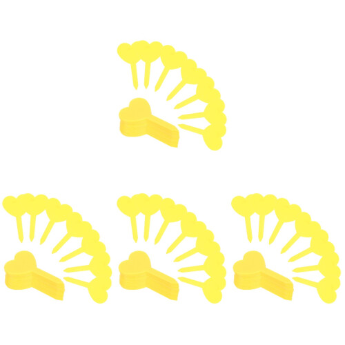 400Pcs Compact Yellow Plant Markers Durable Replaceable Garden Tags