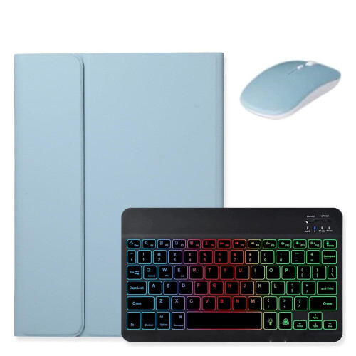 Capa com teclado retroiluminado para Samsung Galaxy Tab A9+ de 11 polegadas.