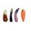 4Pcs Vegetable Design Ceramic Chopstick Rack Spoon Fork Holder 1