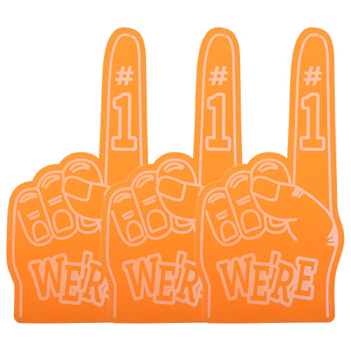 3Pcs Eva Cheerleading Foam Fingers Comfortable Grip