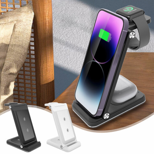Stație de încărcare wireless 15W3-în-1