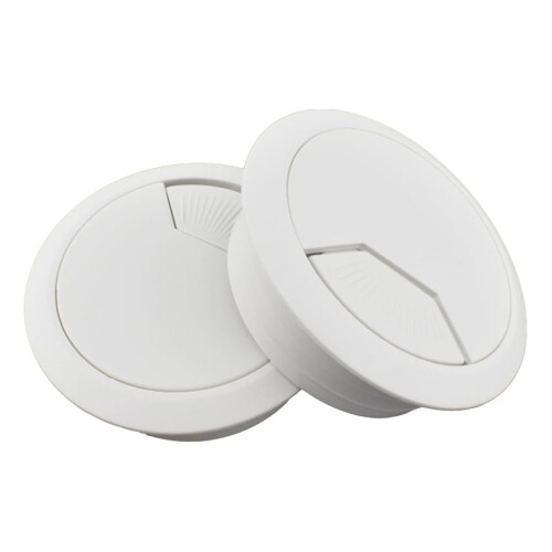 Vit plastkabelgenomföring 70 mm diameter