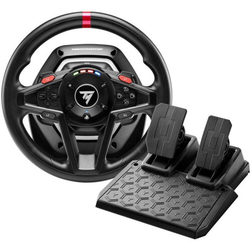 Thrustmaster Pack Volant + Pedalensatz - THRUSTMASTER - T128 SimTask Farming - Kompatibel mit PC und PS5 - Schwarz