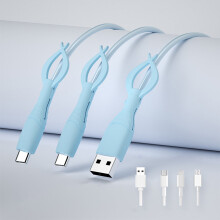 Siliconen kabelbeschermhoesjes voor iPhone en Android (3 stuks)