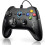 Zwarte bedrade gamecontroller met dubbele trilfunctie en triggerknoppen. 1