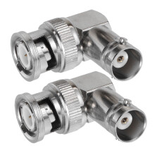 L-vormige BNC-adapter (mannelijk naar vrouwelijk) (2 stuks)