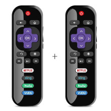 Telecomandă de schimb RC280TCL Roku TV, negru, pachet de 2