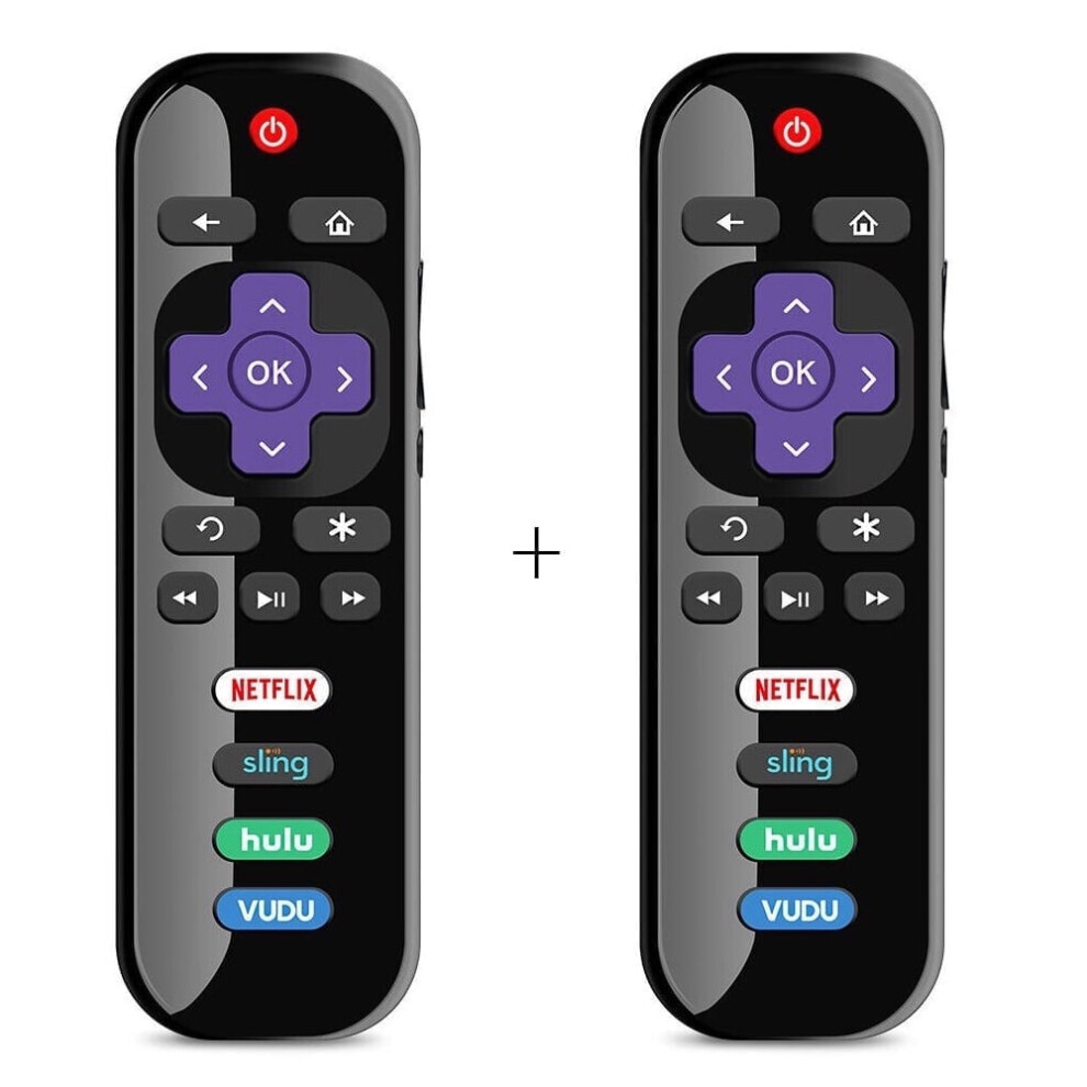 Rc280 Tcl Roku Tv Remote Replacement 2Pack Black 9402001602916