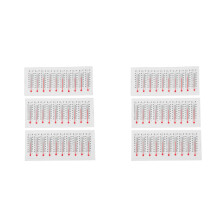 60Pcs Pocket-Size Glass Thermometer Multi-Color for Miniature Display
