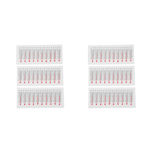 60Pcs Pocket-Size Glass Thermometer Multi-Color for Miniature Display