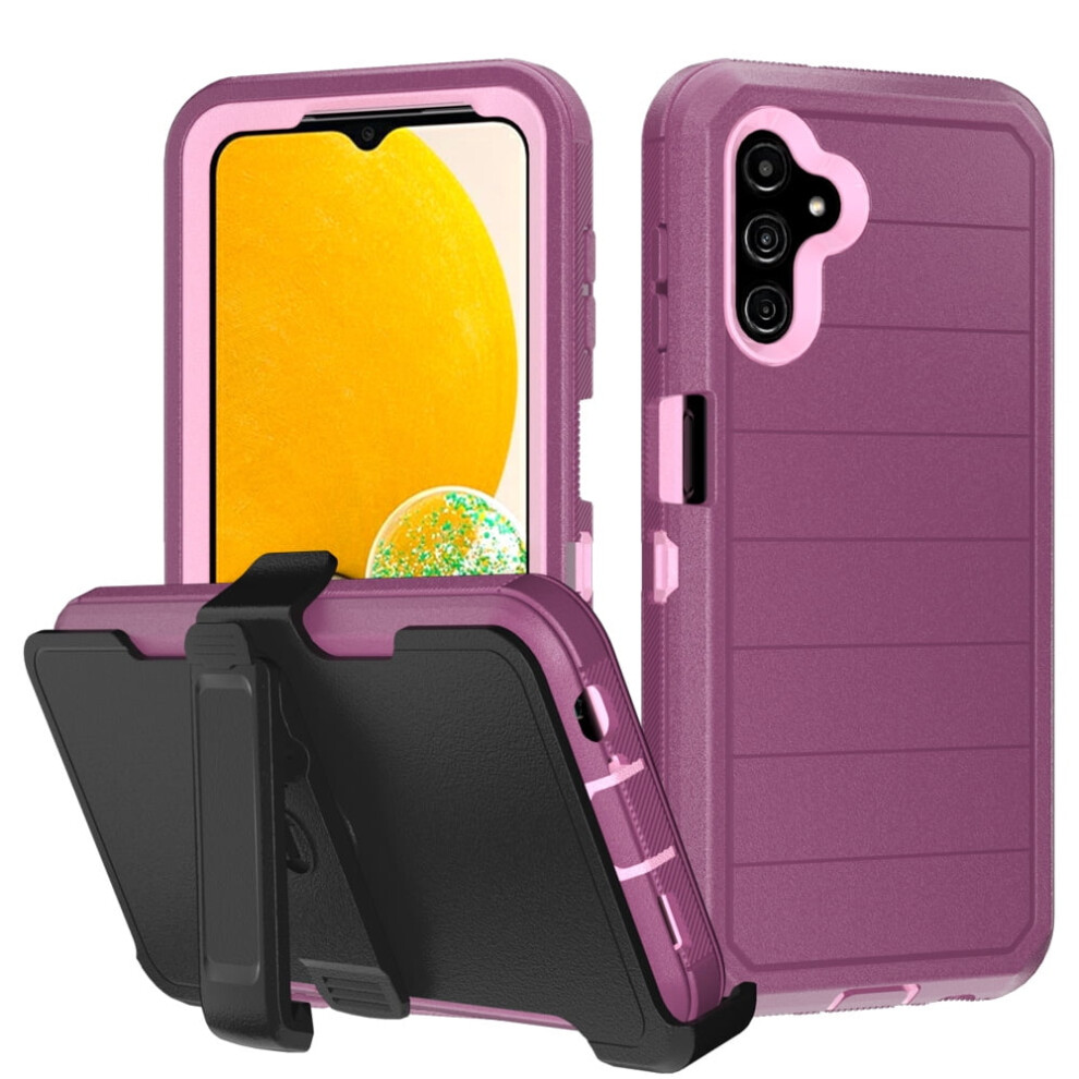 Xhy Galaxy A13 5G Case Wine Military-Grade Rugged Pink 9170372518937