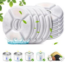 Pacote com 10 filtros para bebedouro de gato, 12,7 x 12,7 cm (5 x 5 polegadas), para bebedouro de 2,4 litros.