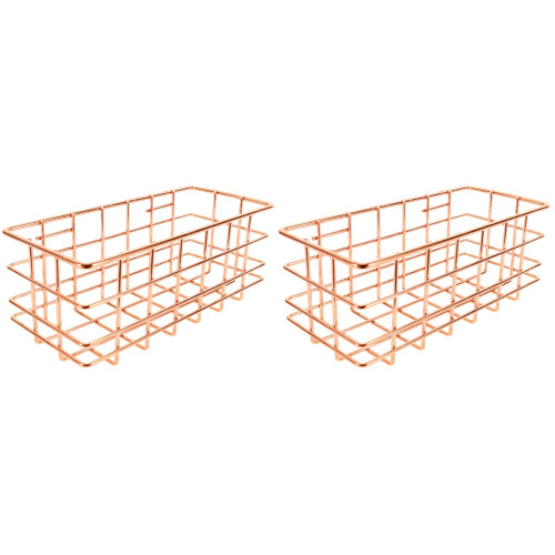 2Pcs Dresser Makeup Basket Multi-Use Cosmetics Storage Organizer