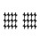 24Pcs Cross-Shaped Trampoline Pole Spacers Kit Black 1